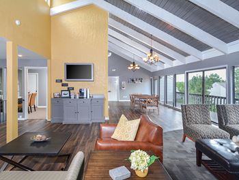 Community clubhouse with access to outdoor pool